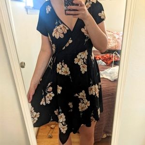 Floral wrap dress